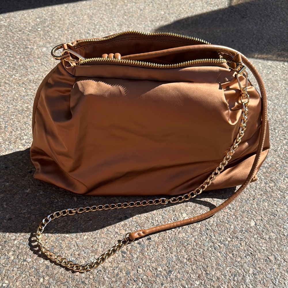 Elegant Brown Chain Shoulder Bag